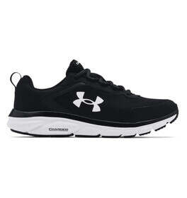 Under Armour Charged Assert 9 Running Shoes in black and white feature a mesh upper